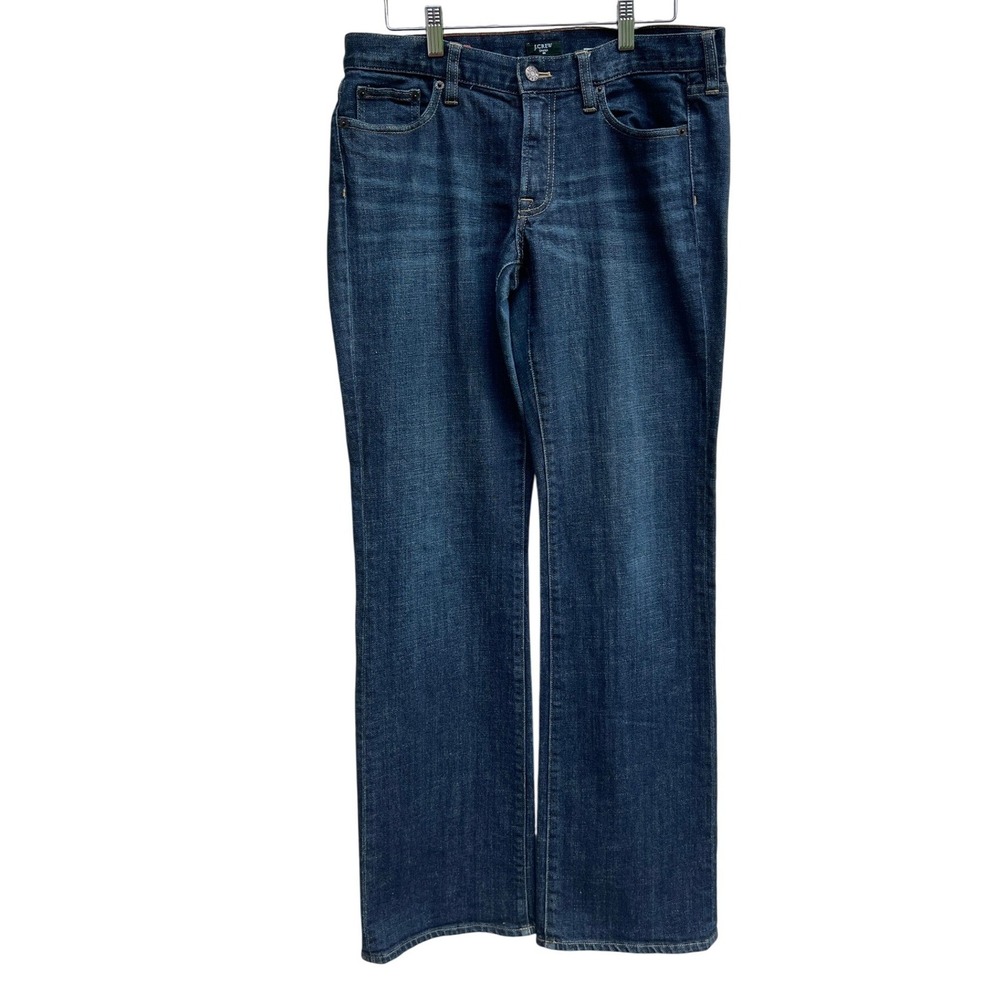 J.Crew Hipslung Bootcut Jeans Womens 30R Blue Stretch Low Rise Denim Y2K Retro